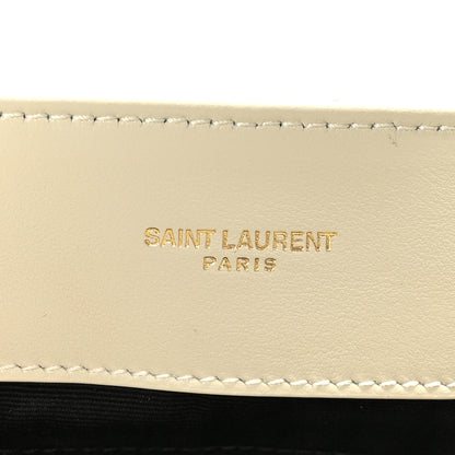 Saint Laurent Calfskin Y Quilted Monogram Medium Loulou Chain Satchel Crema Soft 7 of 11