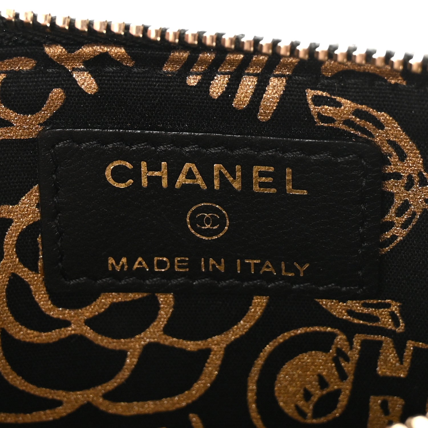 Chanel Lambskin Quilted Egyptian Amulet Classic Flat Wallet Pouch Black 6 of 7