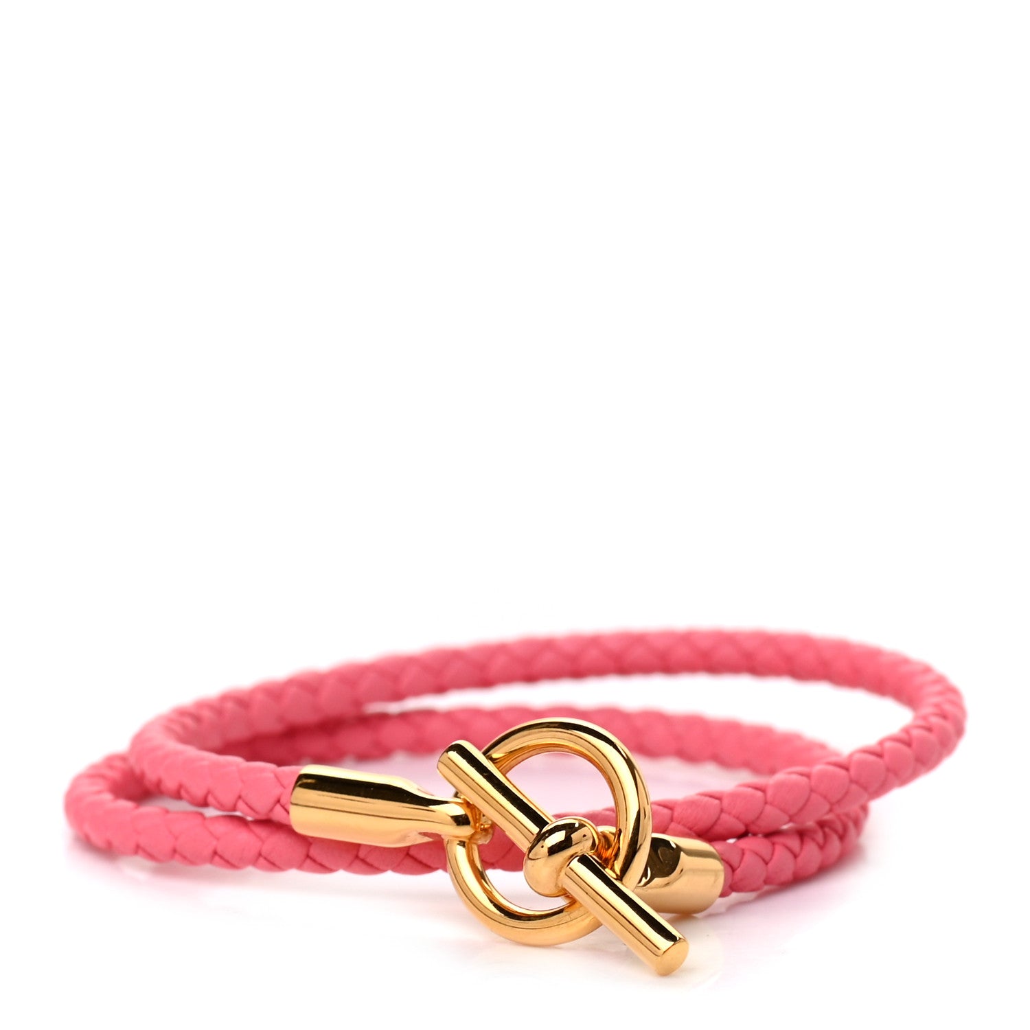 Hermes Swift Glenan Double Tour Bracelet Rose Ete 1 of 5