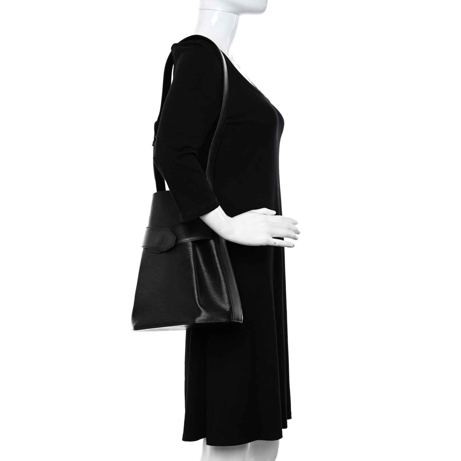 Louis Vuitton Epi Sac D'Epaule Black 2 of 11