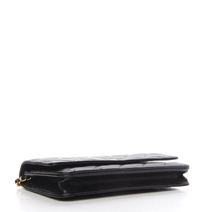 Chanel Caviar Quilted Wallet On Chain WOC Black 4 of 12