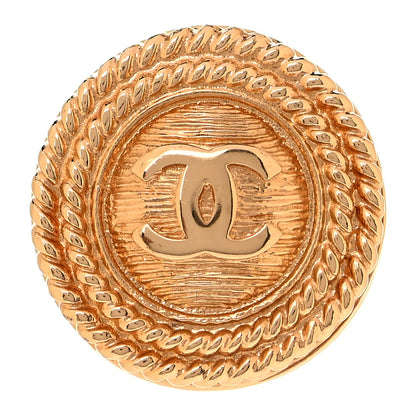 Chanel Metal CC Rope Ring 7 Gold 1 of 5