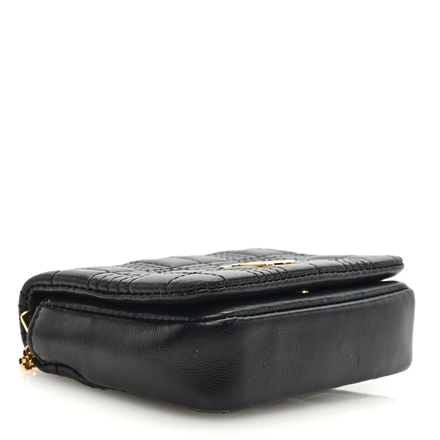 Lambskin Quilted Micro Lola Bag Black