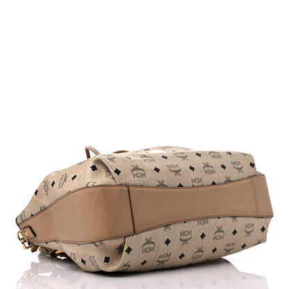 MCM Visetos Drawstring Bucket Bag Beige 4 of 15