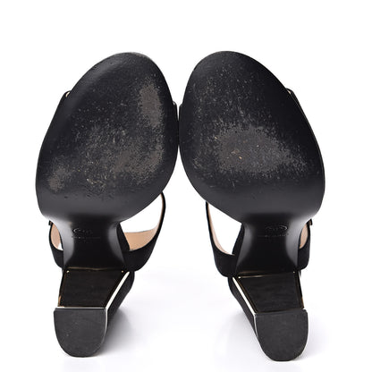 Chanel Suede Sandals 37 Black 5 of 10