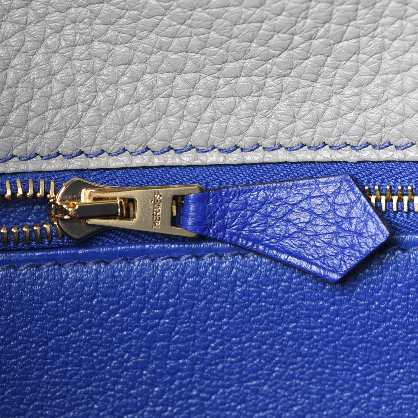 Taurillon Clemence Horseshoe Kelly Retourne 28 Bleu Glacier Bleu Electrique