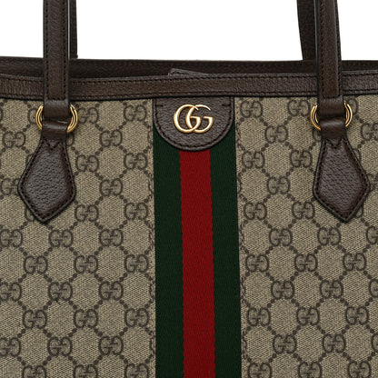 Gucci GG Supreme Monogram Medium Ophidia Shopping Tote Brown 8 of 11