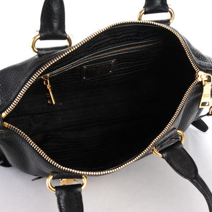 Prada Vitello Daino Shopping Satchel Black 5 of 11