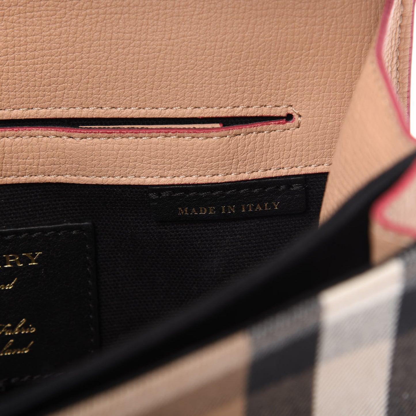 Derby Calfskin House Check Small Macken Crossbody Bag Ash Rose