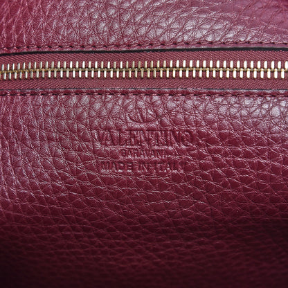 Valentino Garavani Pebbled Calfskin Small Rockstud Flip-Lock Messenger Bag Vinaccia 6 of 6