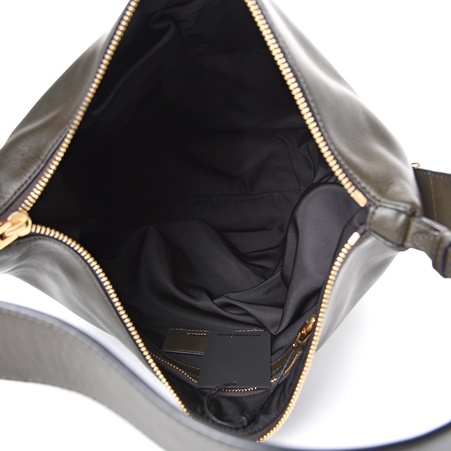 Alexander Wang Calfskin Prisma Skeletal Hobo Dark Green Gold Hardware 4 of 10