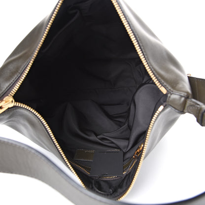 Alexander Wang Calfskin Prisma Skeletal Hobo Dark Green Gold Hardware 4 of 10