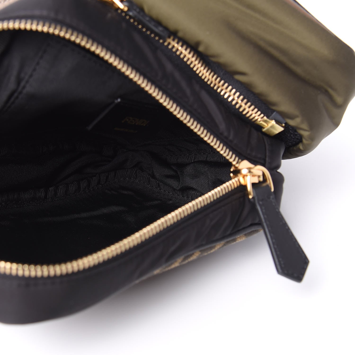 Fendi Nylon Dolmias Vitello Grace FF Multi Pouch Belt Bag Military Brown Tortora 6 of 12