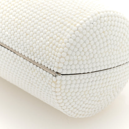 Judith Leiber Crystal Minaudiere Clutch White 9 of 9