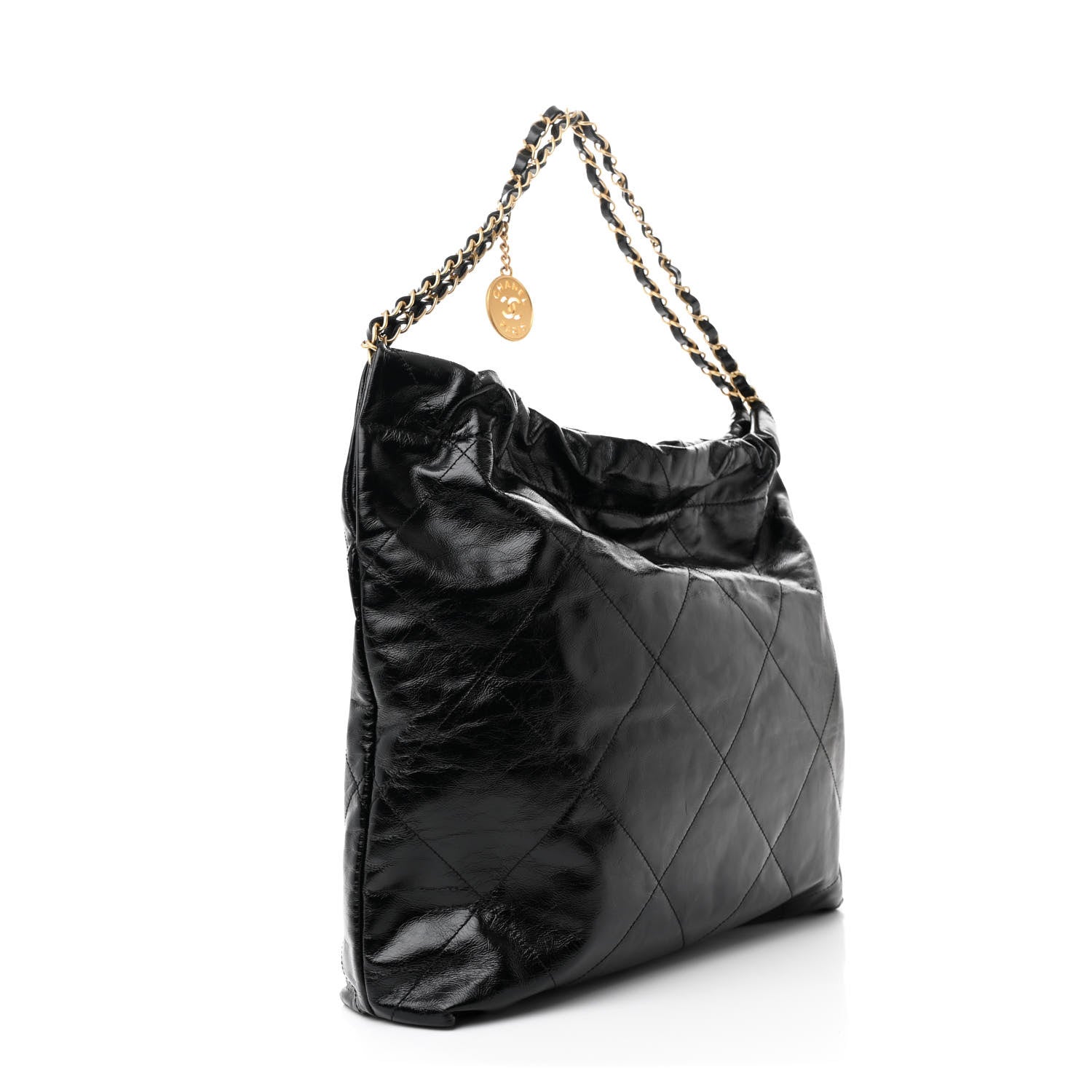 Chanel Glazed Calfskin Quilted Chanel 22 Black 4 of 12