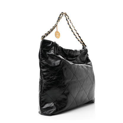 Chanel Glazed Calfskin Quilted Chanel 22 Black 4 of 12