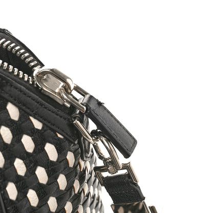 Givenchy Sugar Goatskin Woven Small Antigona Black White 14 of 14