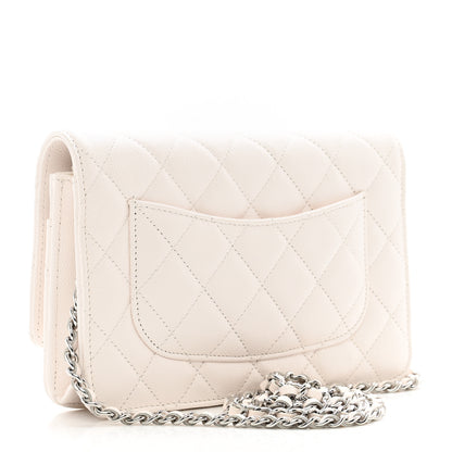 Chanel Caviar Quilted Wallet On Chain WOC White 3 of 12
