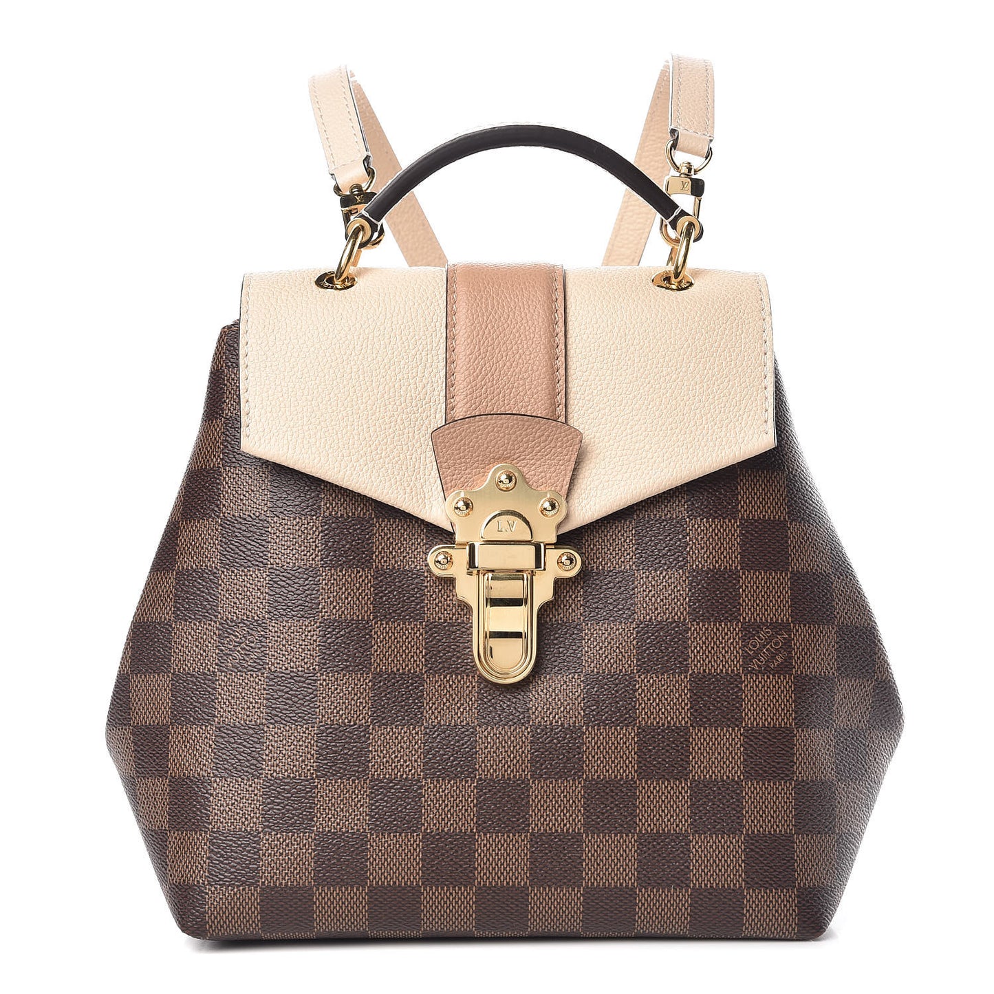 Damier Ebene Clapton Backpack Creme