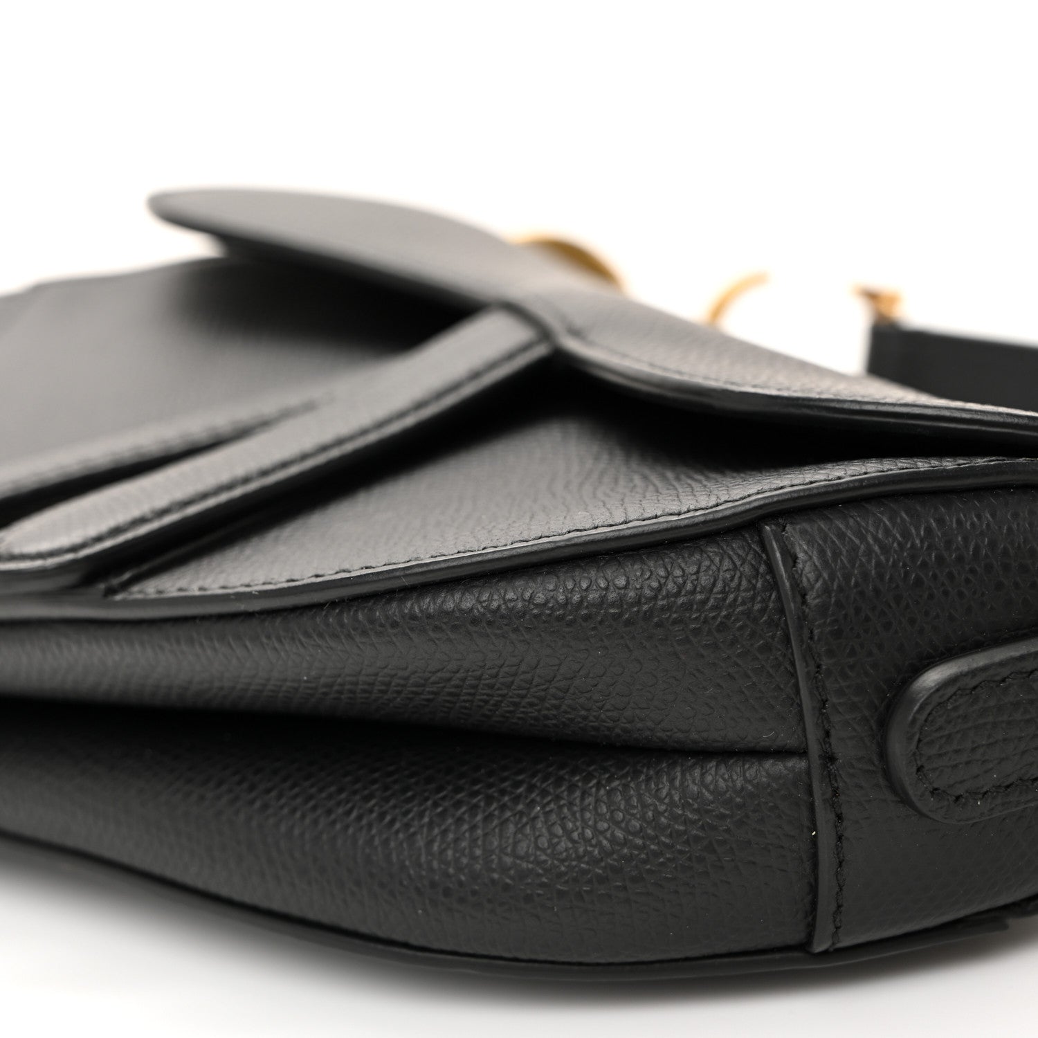Christian Dior Grained Calfskin Mini Saddle Bag Black 10 of 10