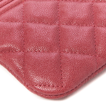 Chanel Caviar Quilted Zipped Boy Pouch Red 5 of 9