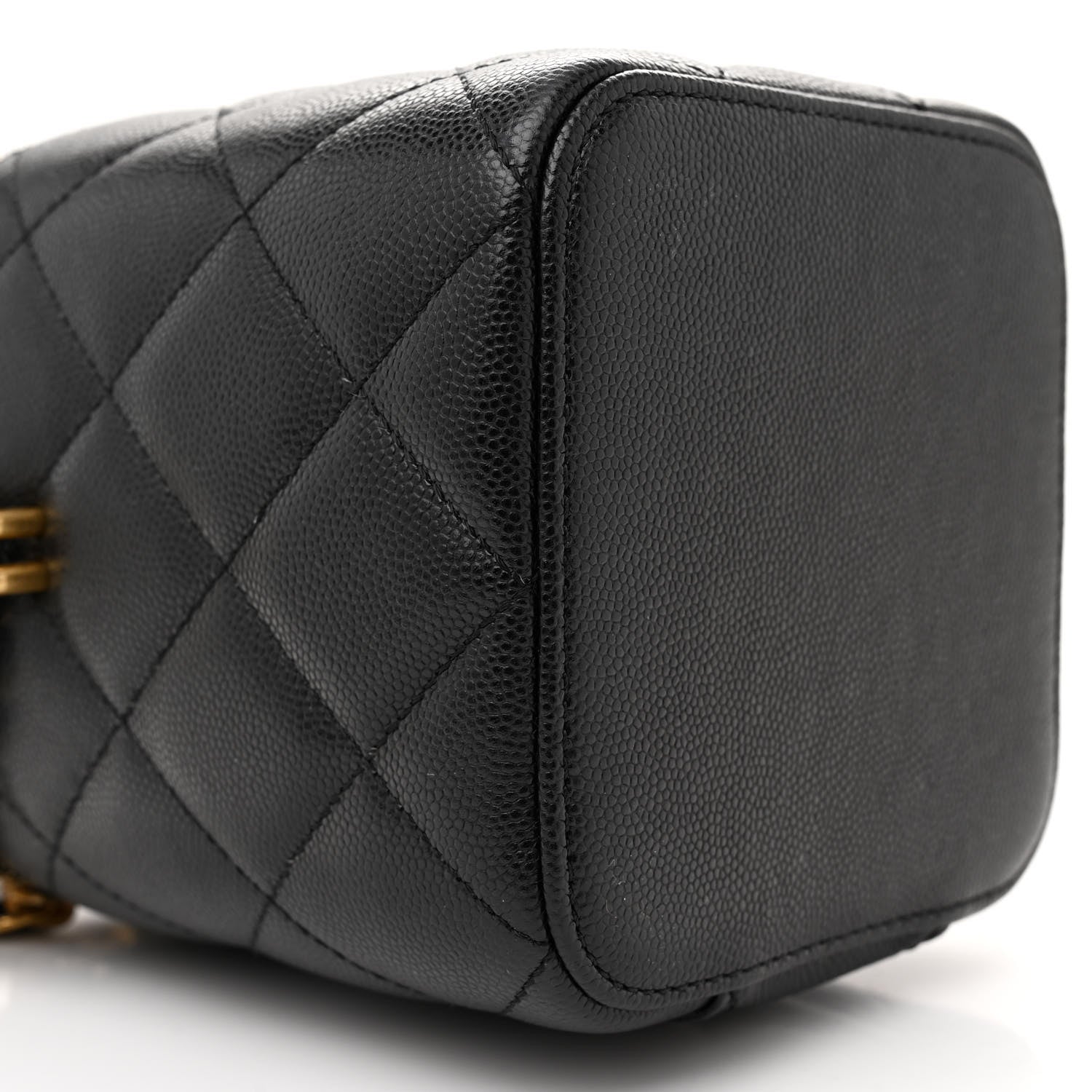 Chanel Caviar Quilted Small Vertical Vanity Case With Chain Black 9 of 11