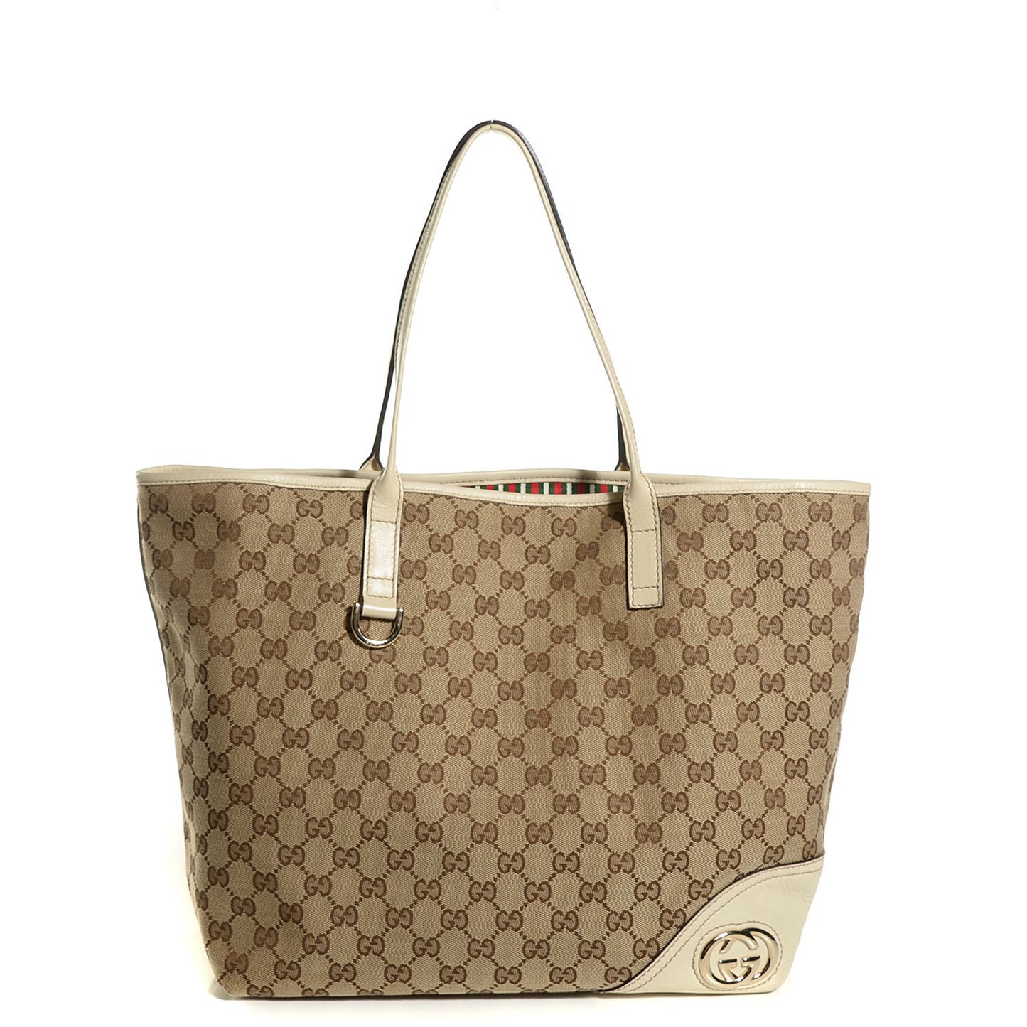 Monogram Large New Britt Tote Off White