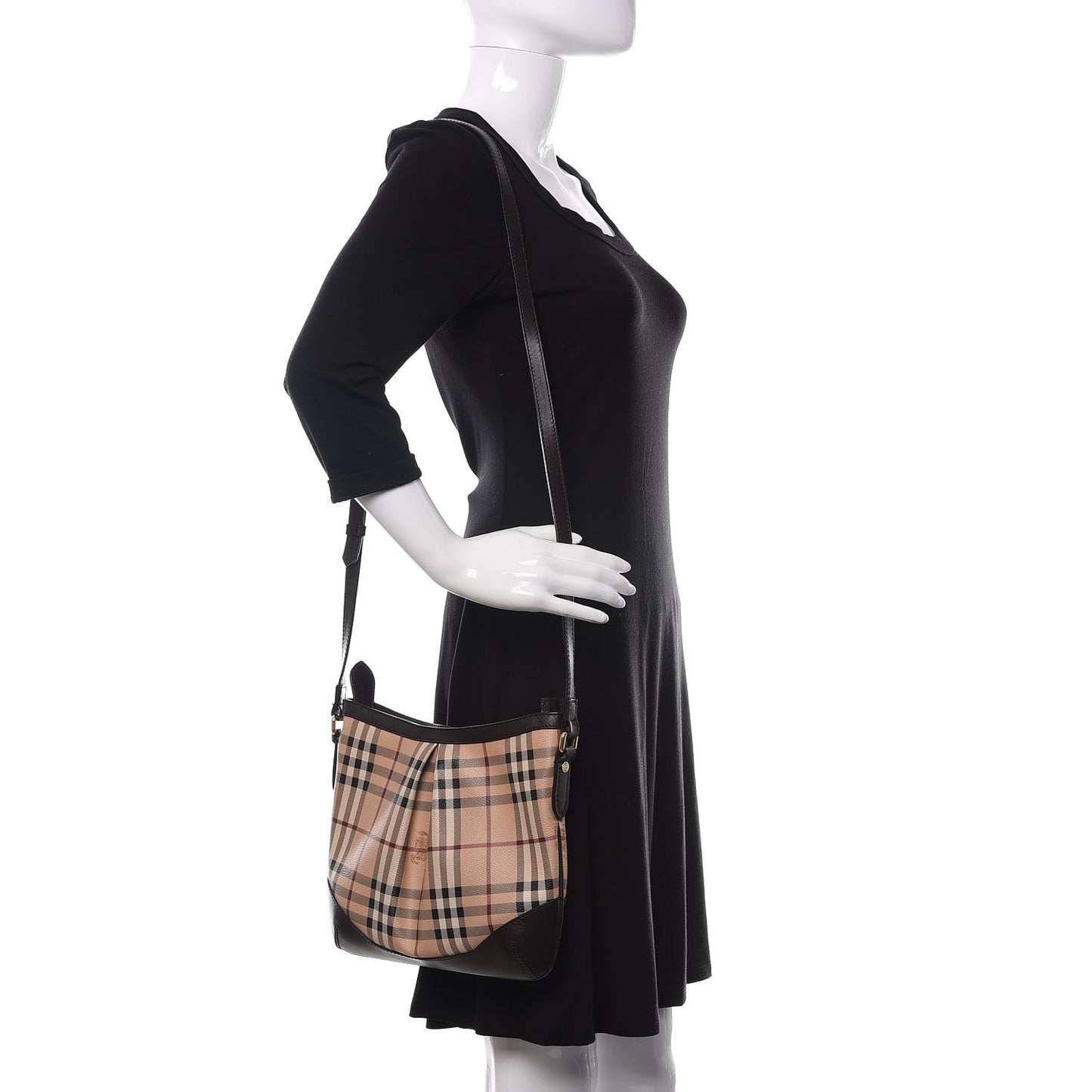 Haymarket Check Hartham Shoulder Bag Chocolate