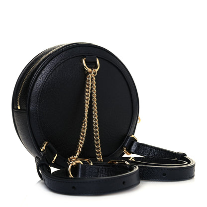 Gucci Grained Calfskin Web Mini Ophidia Round Backpack Black 2 of 8