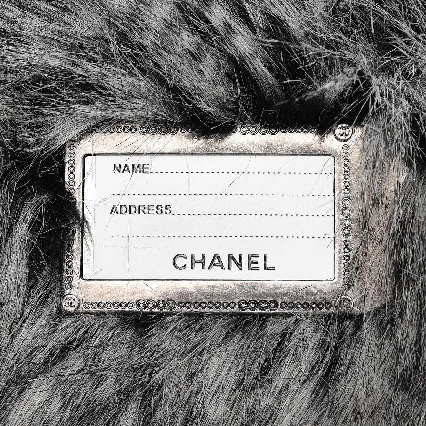 Iridescent Calfskin Fantasy Fur Backpack Grey