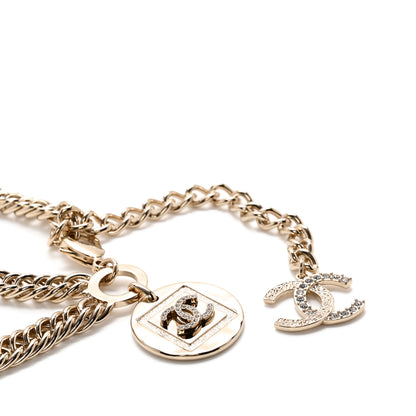 Chanel Enamel CC Fancy Chain Belt 75 Gold White 3 of 4