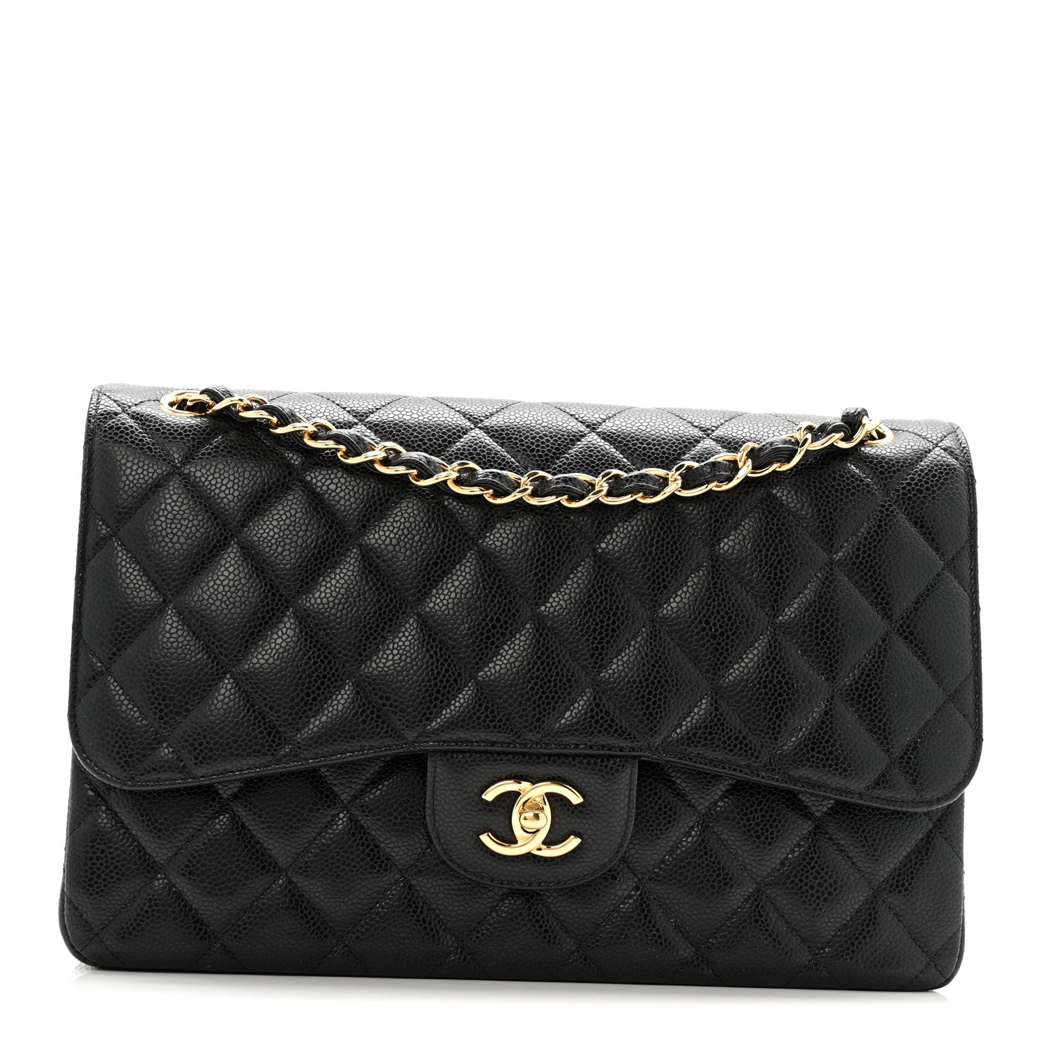 Chanel Caviar Quilted Jumbo Double Flap Black 1 of 13