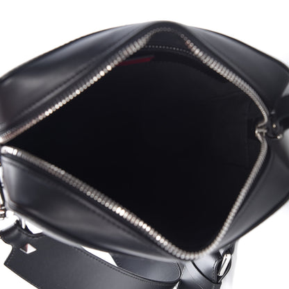 Valentino Garavani Calfskin VLTN Print Messenger Bag Black 5 of 8