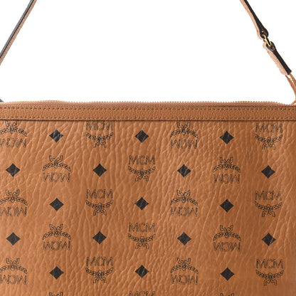 MCM Visetos Liz Shopper Tote Pouch Cognac 10 of 10