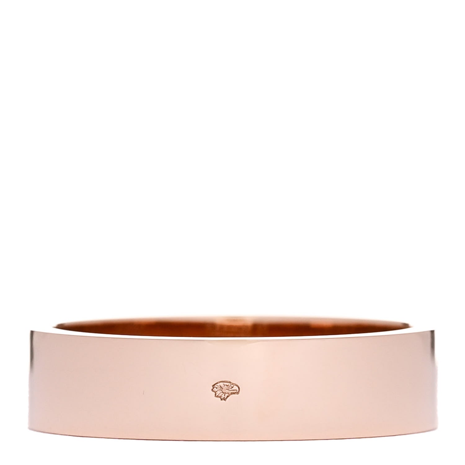 Hermes 18K Rose Gold Diamond PM Kelly Ring 54 7 3 of 4