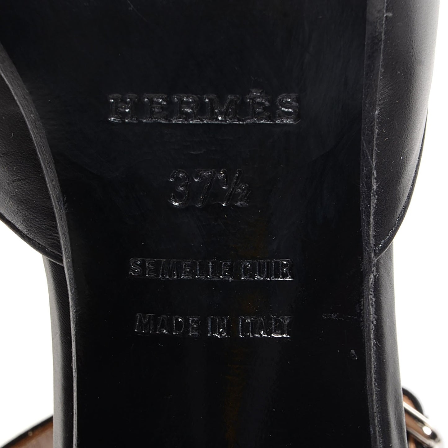 Nappa Initiale Sandals 37.5 Black