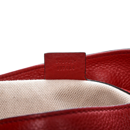 Gucci Pebbled Calfskin Medium Soho Chain Shoulder Bag Tabasco Red 7 of 12