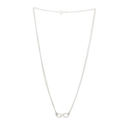 Tiffany Sterling Silver Infinity Pendant Necklace 3 of 4