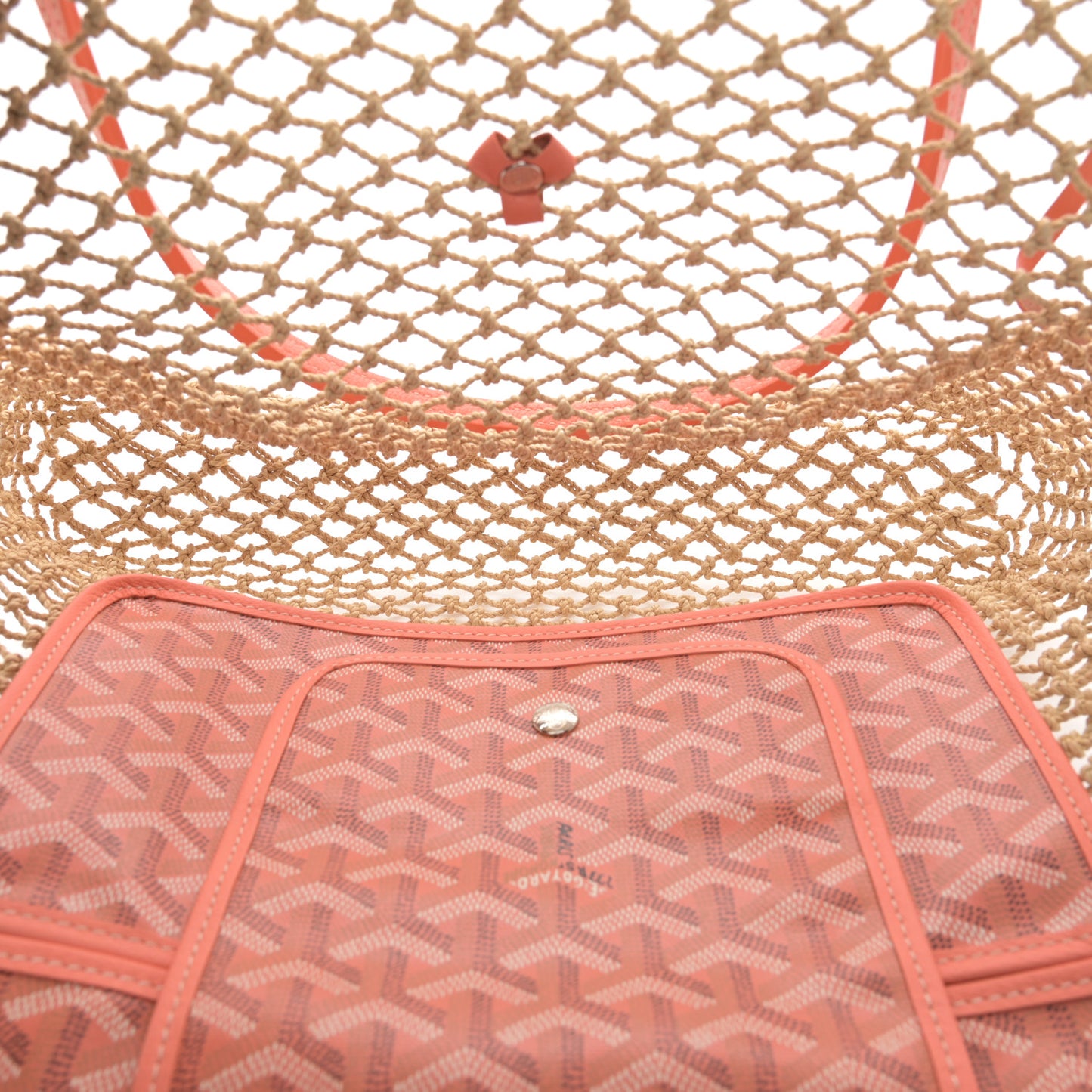 Goyardine Net Aligre Tote Coral