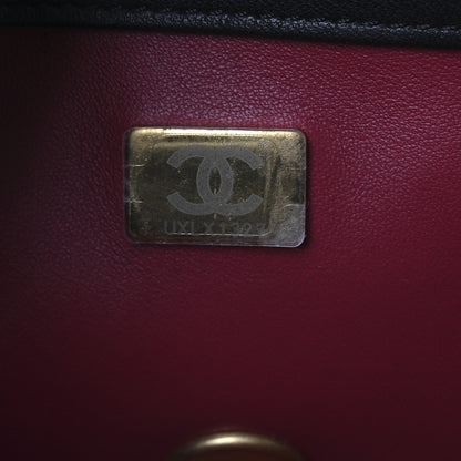 Chanel Lambskin Quilted Mini Rectangular Sweet Camellia Flap  Black 7 of 11