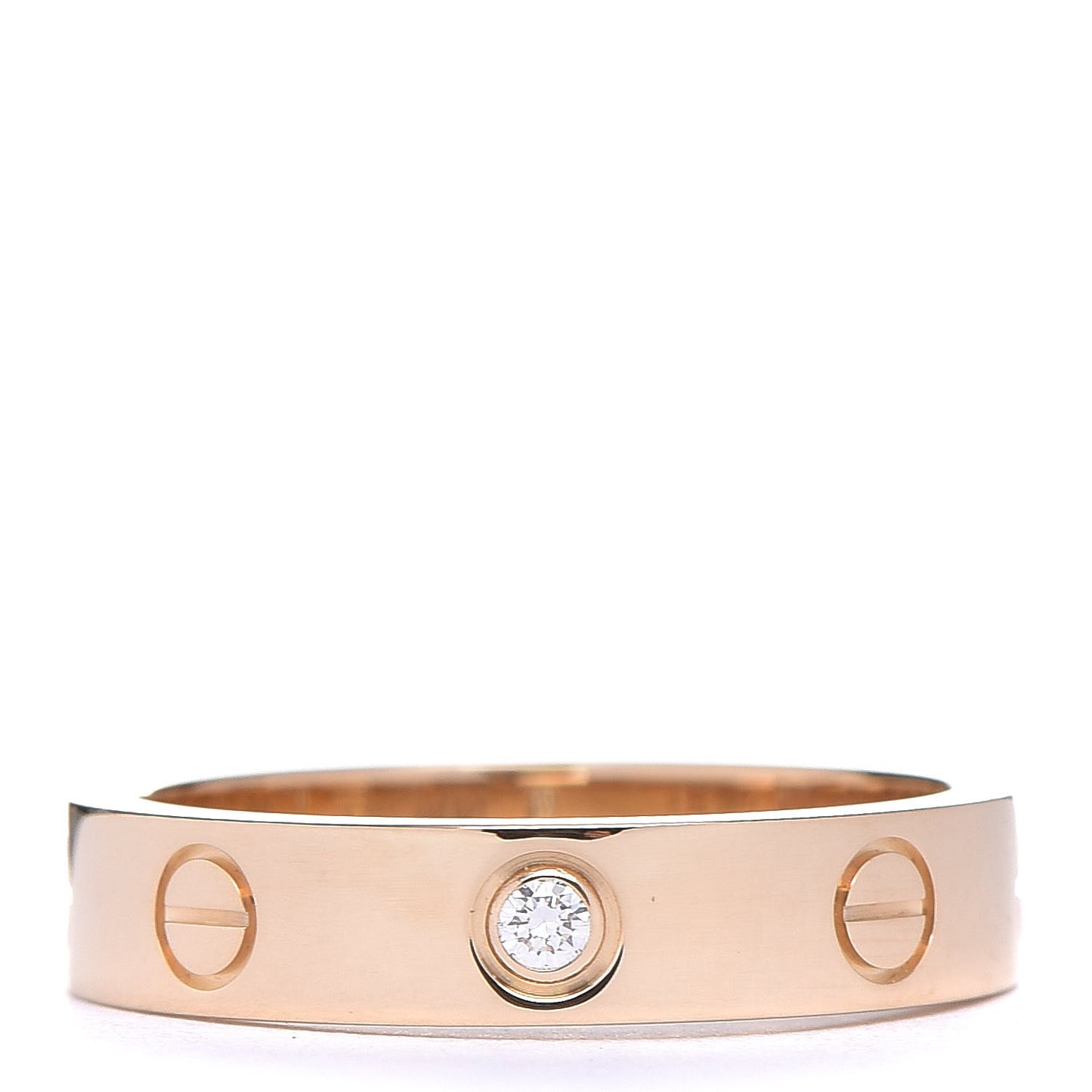 18K Yellow Gold Diamond 4mm LOVE Wedding Band Ring 51 5.75