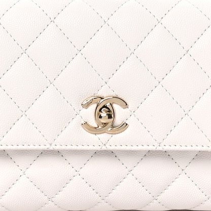Chanel Caviar Quilted Mini Coco Handle Flap White 7 of 9