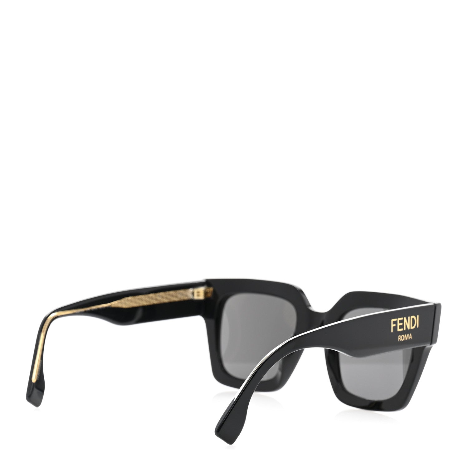 Fendi Acetate Fendi Square Sunglasses FE40101I Black 4 of 7