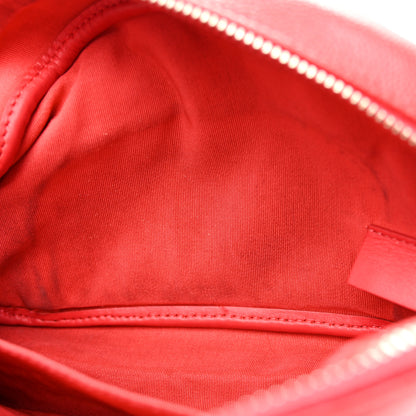 Chanel Caviar Quilted Double Zip Pouch Red 12 of 13