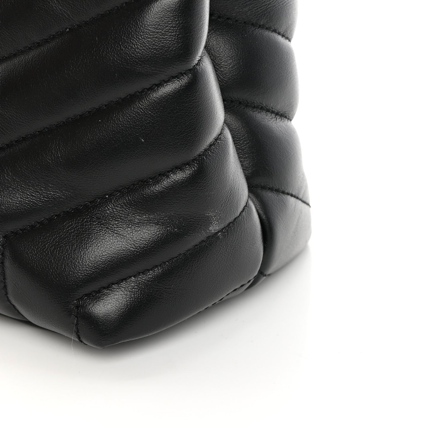 Calfskin Y Quilted Monogram Monochrome Medium Loulou Chain Satchel Black