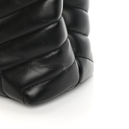 Saint Laurent Calfskin Y Quilted Monogram Monochrome Medium Loulou Chain Satchel Black 14 of 14