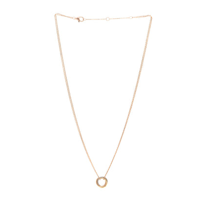 Cartier 18K Pink Yellow White Gold Trinity Double Chain Pendant Necklace 3 of 4