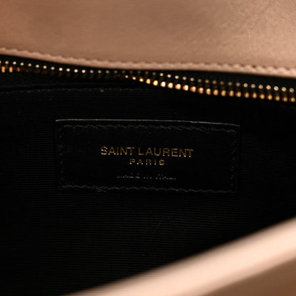 Saint Laurent Lambskin Quilted Mini Becky Chain Bag Gold Sand 6 of 10