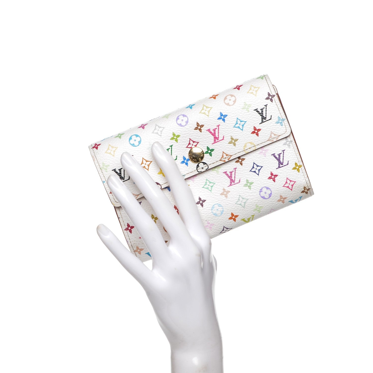 Louis Vuitton Monogram Multicolor Alexandra Wallet White 2 of 6