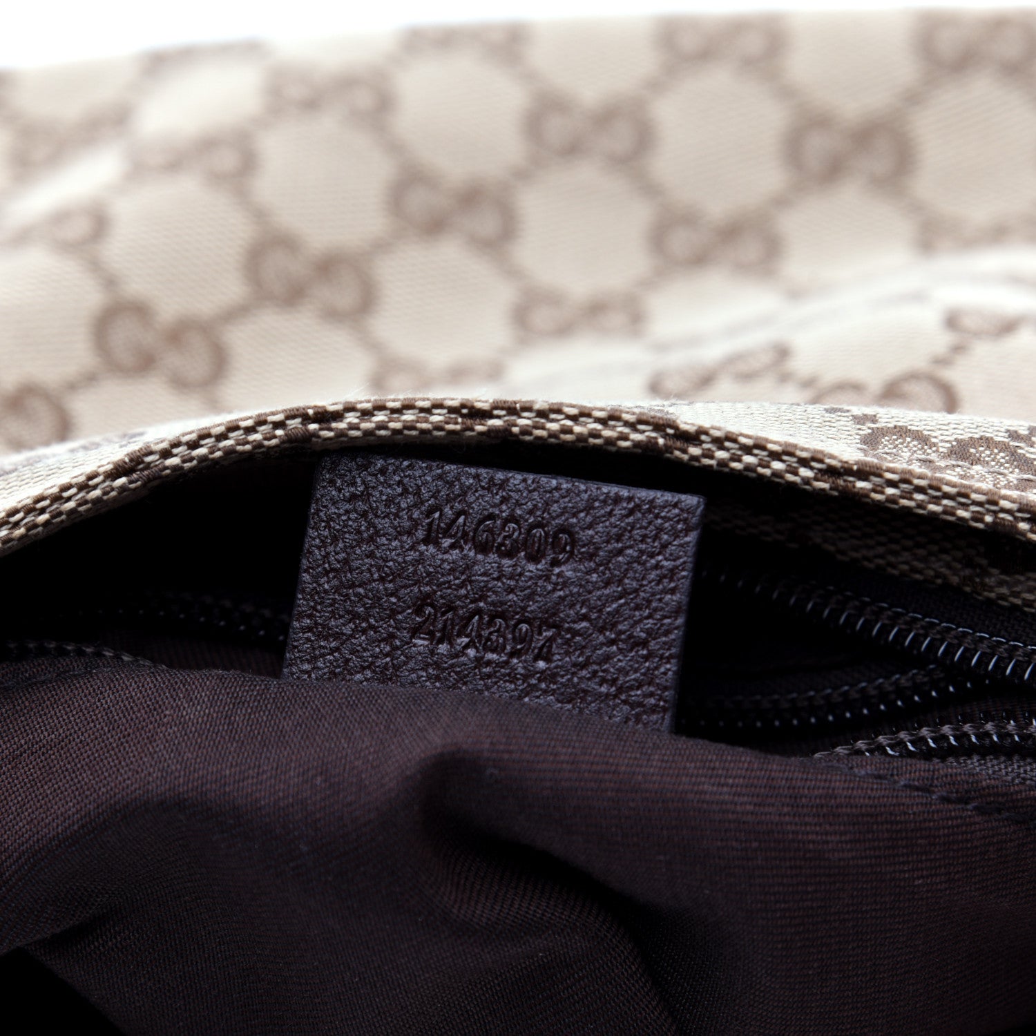 Gucci Monogram Web Small Flat Messenger Bag Brown 9 of 10